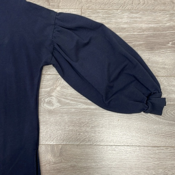 a.n.a. Long Puff Sleeve Raglan Navy Sweatshirt M - Picture 15 of 15